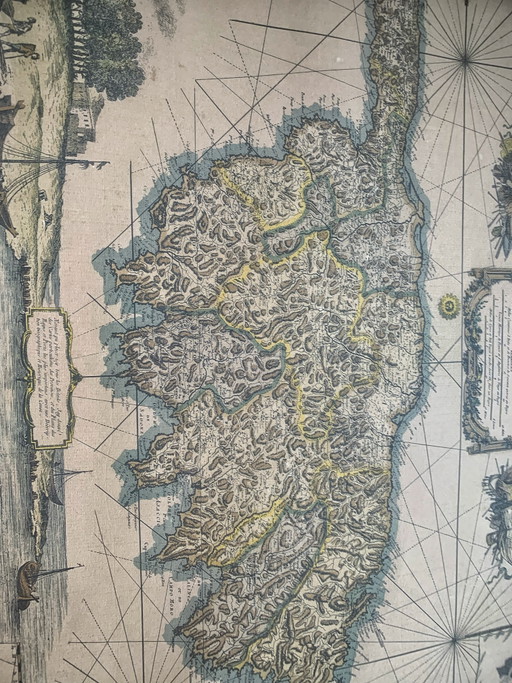Rare ancient map of Corsica from the 18th century! – schilderijen tekeningen, Paper (photo 2 of 7)