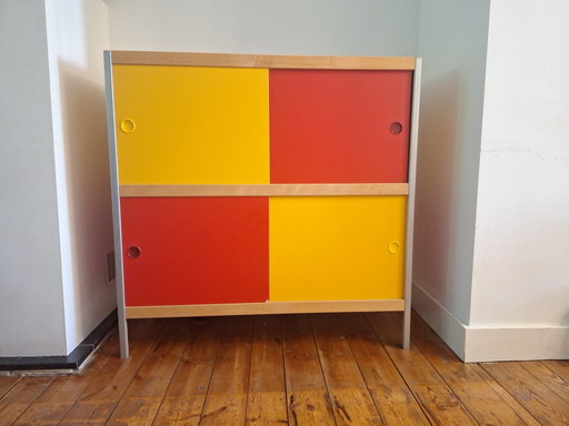 Armadio rosso e arancione Kewlox – kasten, Mdf, Metal