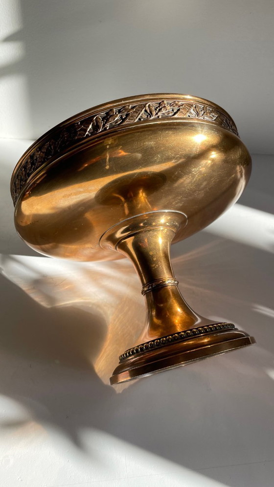 Image 1 of COUPE à Fruits Métal Argenté et Bronzé