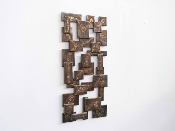 Brutalist Wall Art EBBE OBJECTS — RELIEF 02 – Bildhauerei, Metal (photo 5 of 8)
