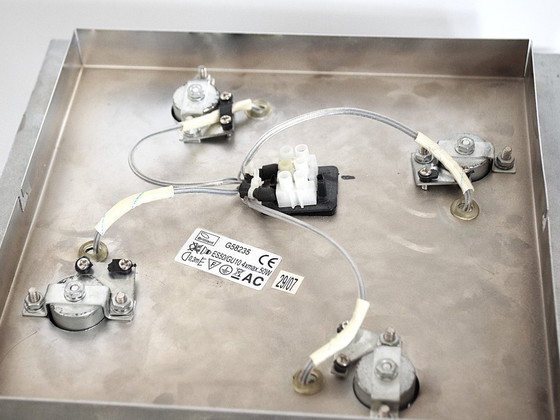 Image 1 of Vintage "Brilliant" Chromen Plafondspot met 4 Ogen - Verstelbare Retro Design Verlichting