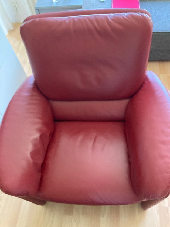 Image 1 of 2 Sillones Leolux de piel (rojo burdeos)