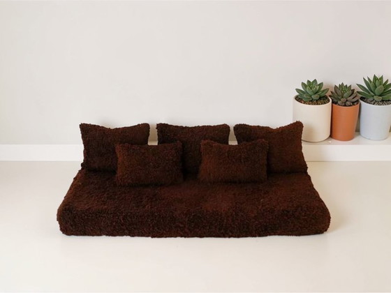 Image 1 of handgemaakte Marokkaanse wollen vloerbank