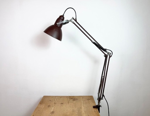 Vintage Brown Architect Table Lamp from Napako, 1950s