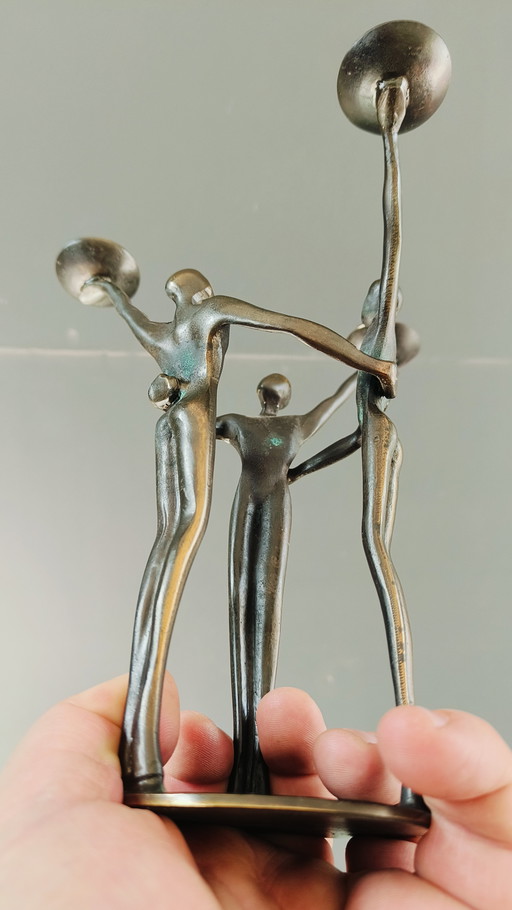 Corry van Ammerlaan Niekerk Bronze Statuette "Team Spirit"