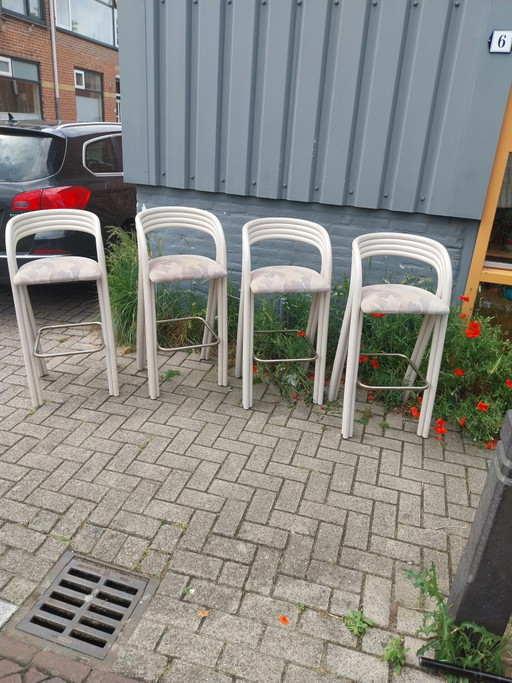 1x juego de 4 taburetes de bar Rohé Noordwolde de los años 70 de Axel Enthoven