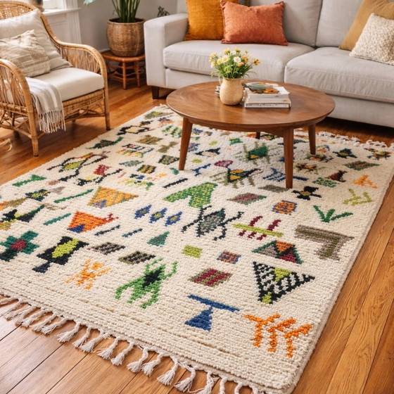 Image 1 of Handgemaakt Berber tapijt