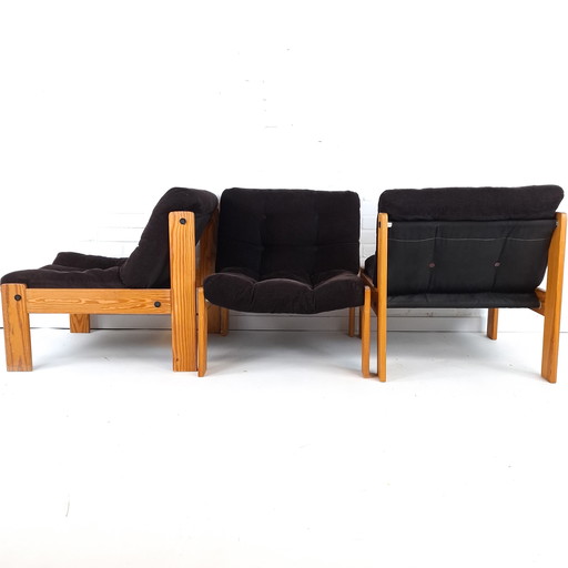 3X Vintage Lounge Armchair