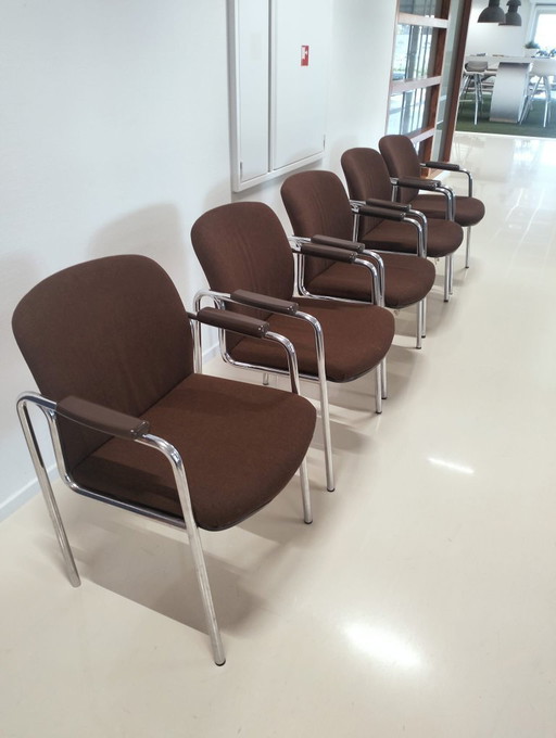 5 x zeldzame fauteuils * Röder en Söhne * jaren 70 * waarschijnlijk van Miller Borgsen
