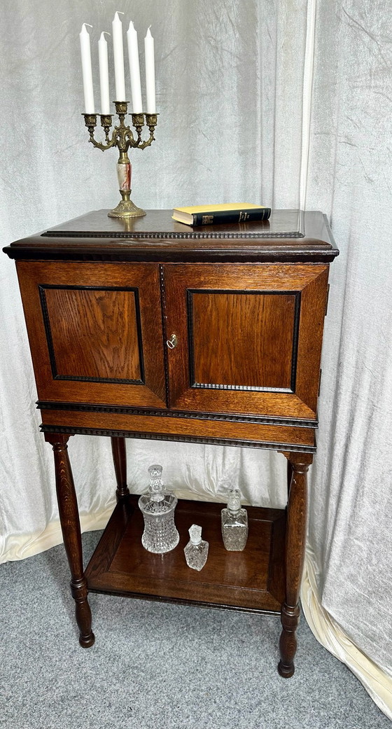 Antico mobile portaposate danese, Rovere, XX secolo, Armadi contenitori, Legno, Marrone (foto 3 di 15)