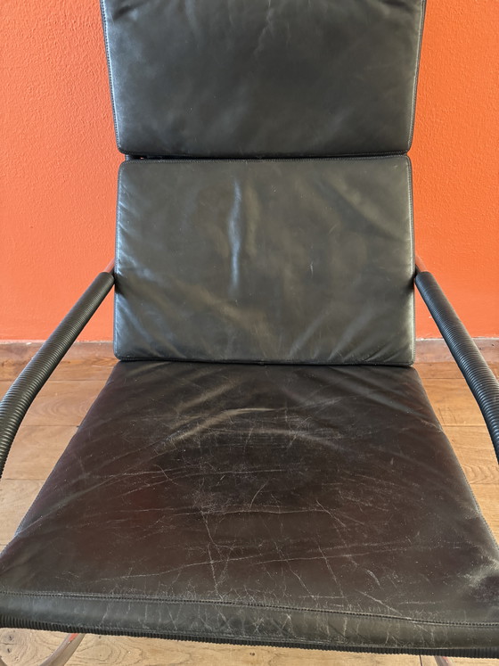 Image 1 of Icono de diseño: Sillón Tecta D35 - Piel negra y cromo