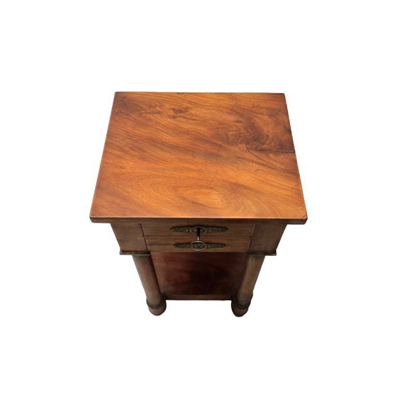 Image 1 of Mesilla de noche estilo Imperio francés de E. Baroni, principios del siglo XIX