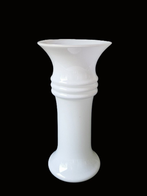 Holmegaard - White vase by Michaël Bang - 60s – vazen, Glass