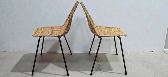 Sedie in Vimini di Gian Franco Legler, anni '50 – Pierantonio Bonacina, Sedie da pranzo, Wicker, Metal (photo 7 of 11)