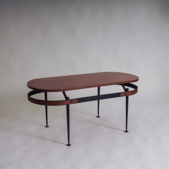 Image 1 of Tavolino ovale in legno di Silvio Cavatorta