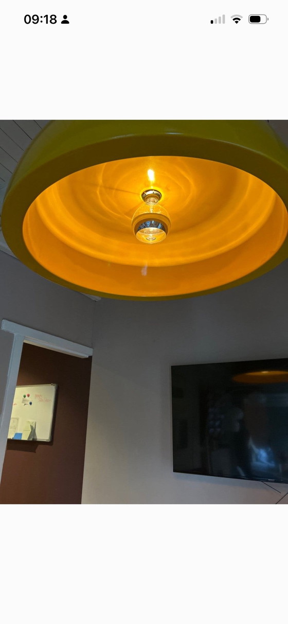 Vintage Space age dome lamp – Pendant lamps, Metal, Fiberglass (photo 2 of 5)