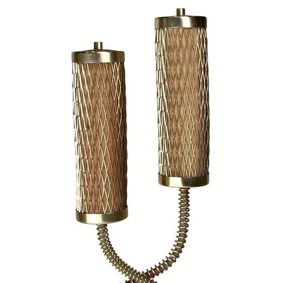 Image 1 of Mid-Century Brass Tubular Architectural Table Lamp, 1960S