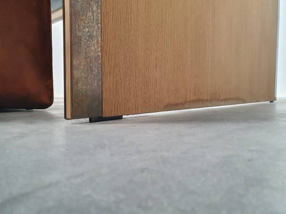 Image 1 of Oak Brass Vintage Design XL table custom made