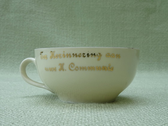 Image 1 of Tazza da caffè/piattino Limoges/Bavaria - dipinta a mano in oro