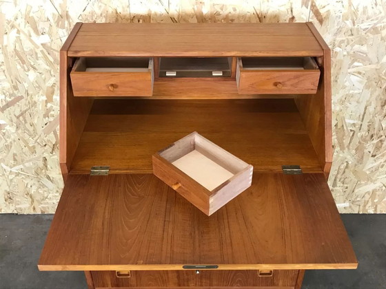 Image 1 of 60s 70s teak secretaire ladekast Deens Modern Bureauontwerp Denemarken 60s 70s