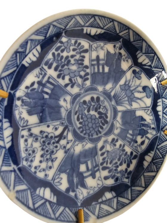 Image 1 of Mosa - Kangxi stijl - 3 x bordje - decor Peterselie - Maastricht - 1901