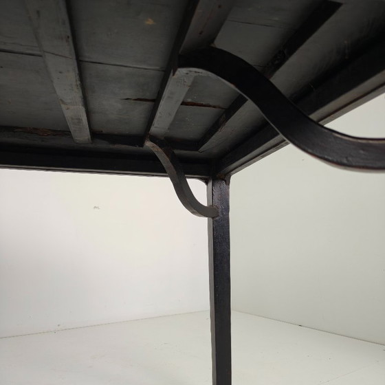 Image 1 of Tavolo da pranzo cinese Qing nero 230 cm – XVIII secolo, lacca originale