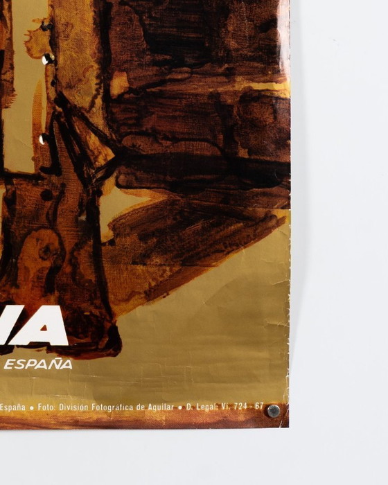Image 1 of Iberia – Spanje – 1967 – Originele vintage luchtvaartposter – Reizen in de stijl van mid-century modern – 100x70 cm