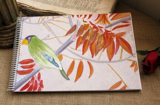 Image 1 of Hand-painted and hand-bound notebooks on handmade paper. Unique designs. Signed by the artist.