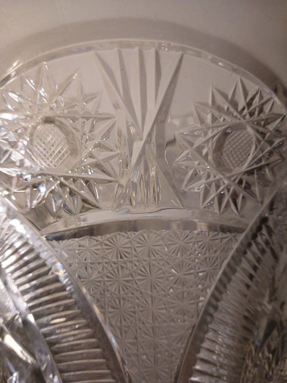 Monumental Hand-Cut Crystal Vase HS SUDETY POLAND 5kg New Condition Category 1 (photo 8 of 12)