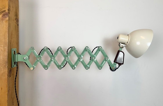 Image 1 of Industrial East German Scissor Lamp from VEB Zweckleuchtenbau Dresden, 1950s