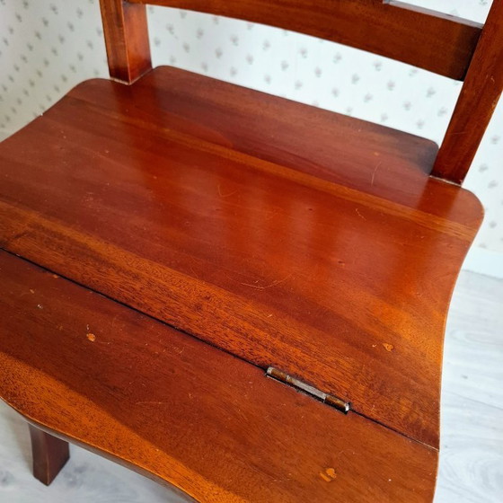 Image 1 of Silla de biblioteca de caoba - 'Silla metamórfica'