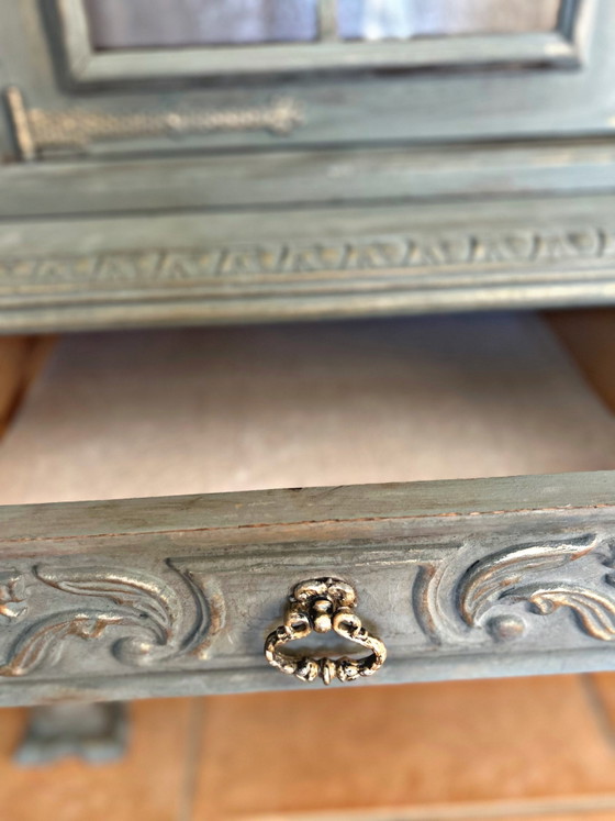 Image 1 of 🌿 Vetrina antica patinata – stile neorinascimentale / casa ricca di carattere