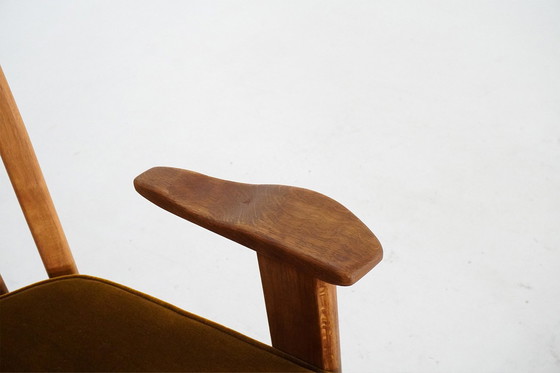 Image 1 of Divano a due posti in quercia di Guillerme et Chambron per Votre Maison, Francia anni &#39;50