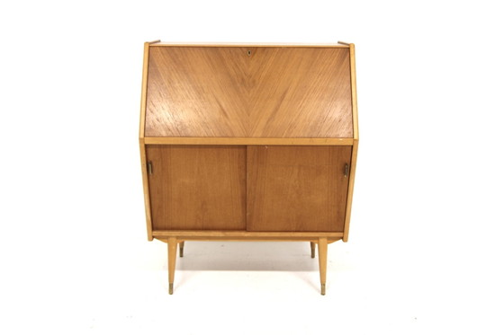 Scandinavisch Teakhouten Secretaire Bureau, Zweden, 1950, Scandinavian (foto 6 van 6)