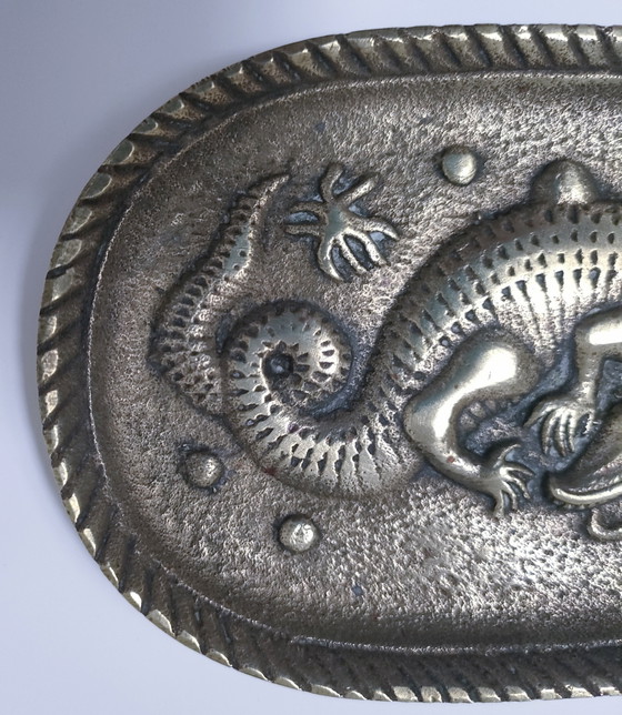 Image 1 of Krokodil presse-papier Brons Begin 20e eeuw