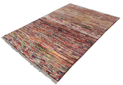 Original Persian carpet Gabbeh Ghashghai oriental carpet 214 cm x 154 cm old natural