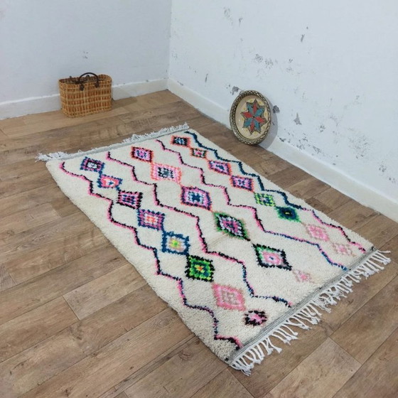 Image 1 of Authentischer Berberteppich – 100 % Naturwolle, handgewebt (175 × 120 cm)