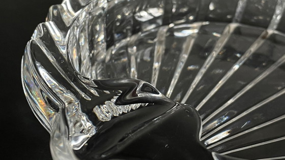 Image 1 of Cenicero en forma de concha Cristal de época