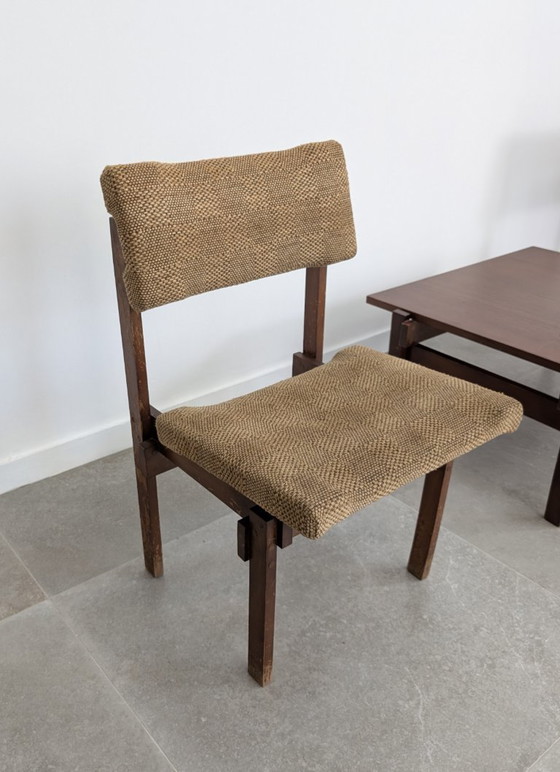 Image 1 of Paire de chaises de style Rietveld avec assise et dossier réglables, années 1950