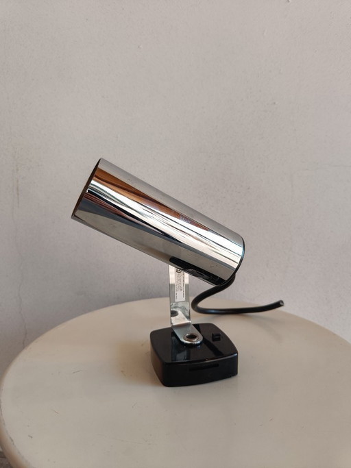 Vintage Targetti chromen spot, Serie 5003, verstelbare lamp van Italiaans design.