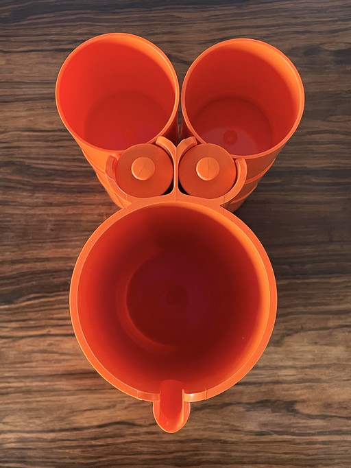 70s Vintage French Juice Service Set 9 of Orangeade by Vitrac