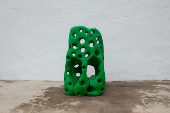 Zion Green Carved Chair – Tom Heywood, Beistellstühle, Wood (photo 3 of 7)