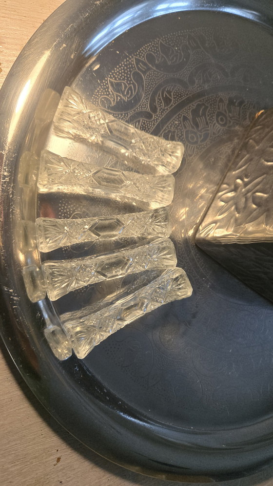 Image 1 of Sets de table vintage en cristal et verre