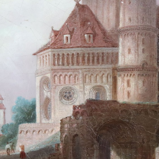 Image 1 of Worms Cathedral, Oil Painting on Board, 19th Century