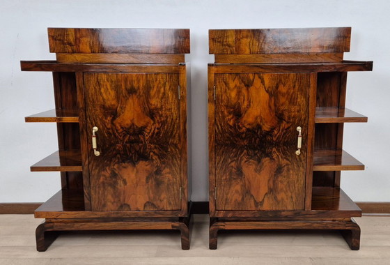 Image 1 of Mesitas de noche Art Déco de Amalfi de 1920.