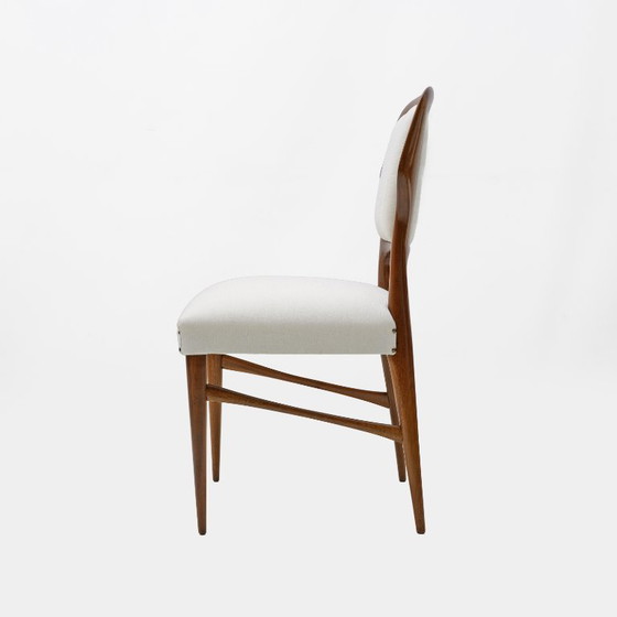 Image 1 of Vittorio Dassi Italiaanse eetkamerstoelen in mid-century modern stijl, jaren 1950, set van vier