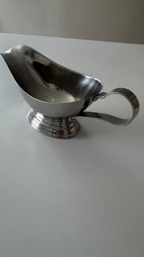 Image 1 of Vintage stainless steel sauce boat