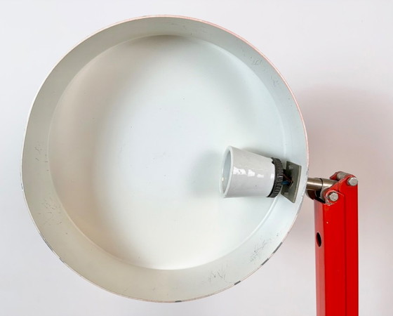 Vintage Red Adjustable Table Lamp, 1970s – Iron, Metal (photo 9 of 20)
