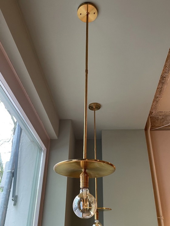 Image 1 of 2 x Workstead - Shaded Brass Pendant
