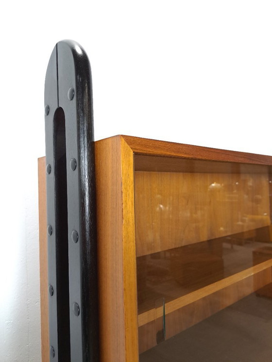 Image 1 of Teak Musterring design kast met zwarte poten